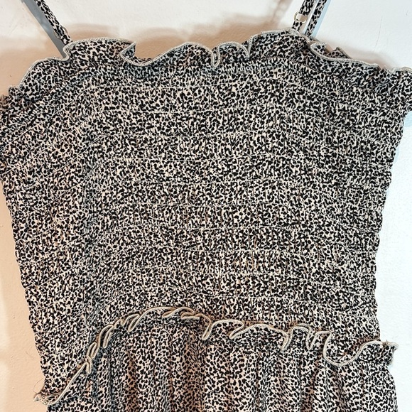 NWT Sienna Sky Knee Length Sun Dress smocked stretch Top tiered skirt size small - Picture 6 of 11